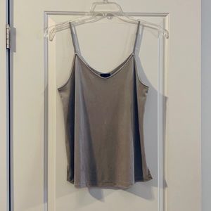 Silver velvet cami